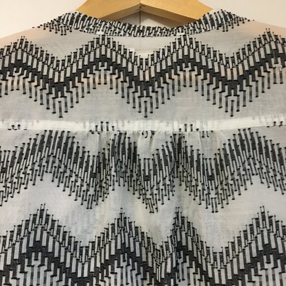 J. Crew Factory Zig Zag Clip Dot Popover Top - Picture 8 of 16